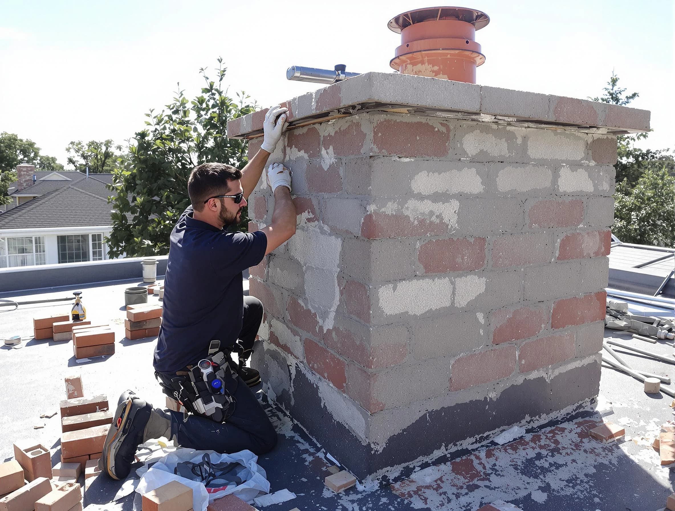 Advanced chimney repair process by Riverdale Chimney Sweep in Riverdale, GA