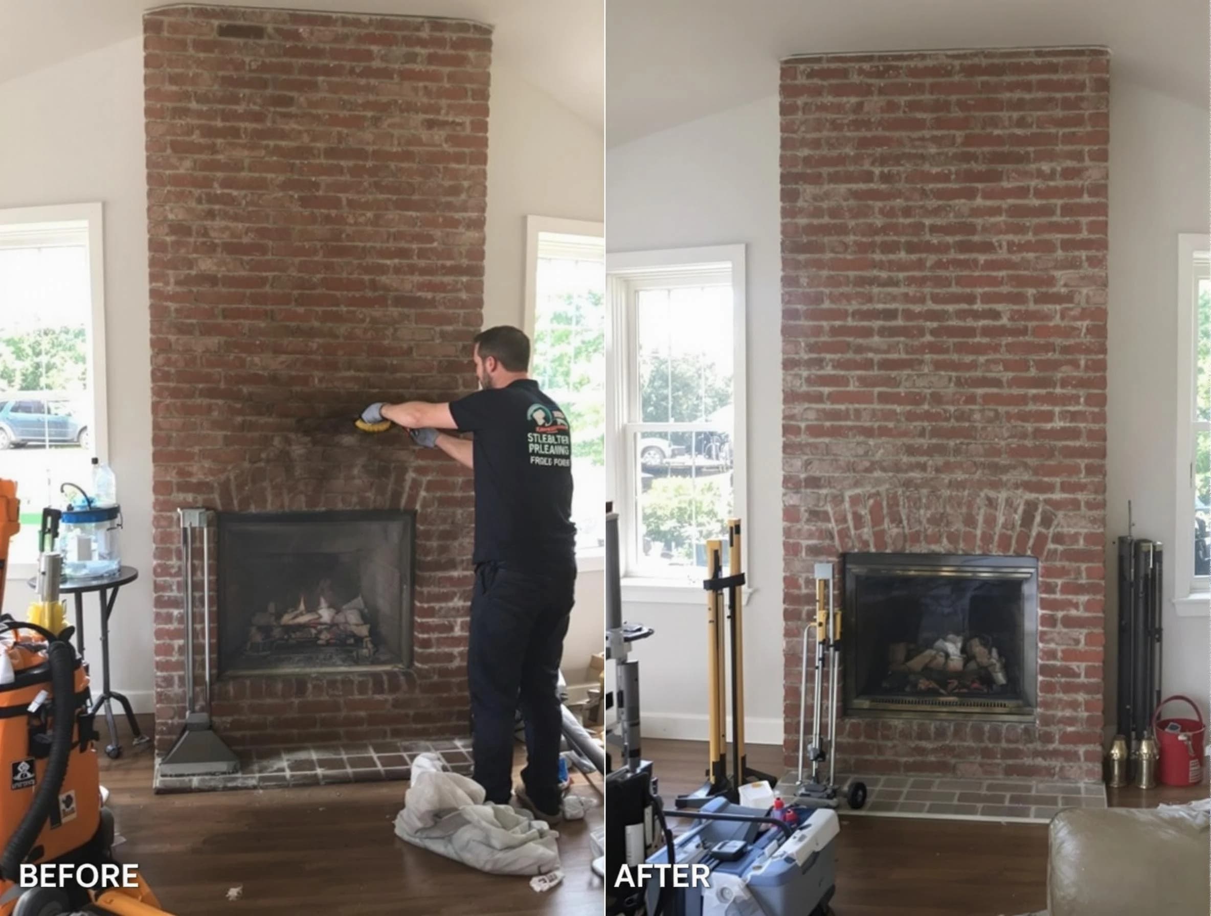 Finished chimney sweeping service by Riverdale Chimney Sweep in Riverdale, GA