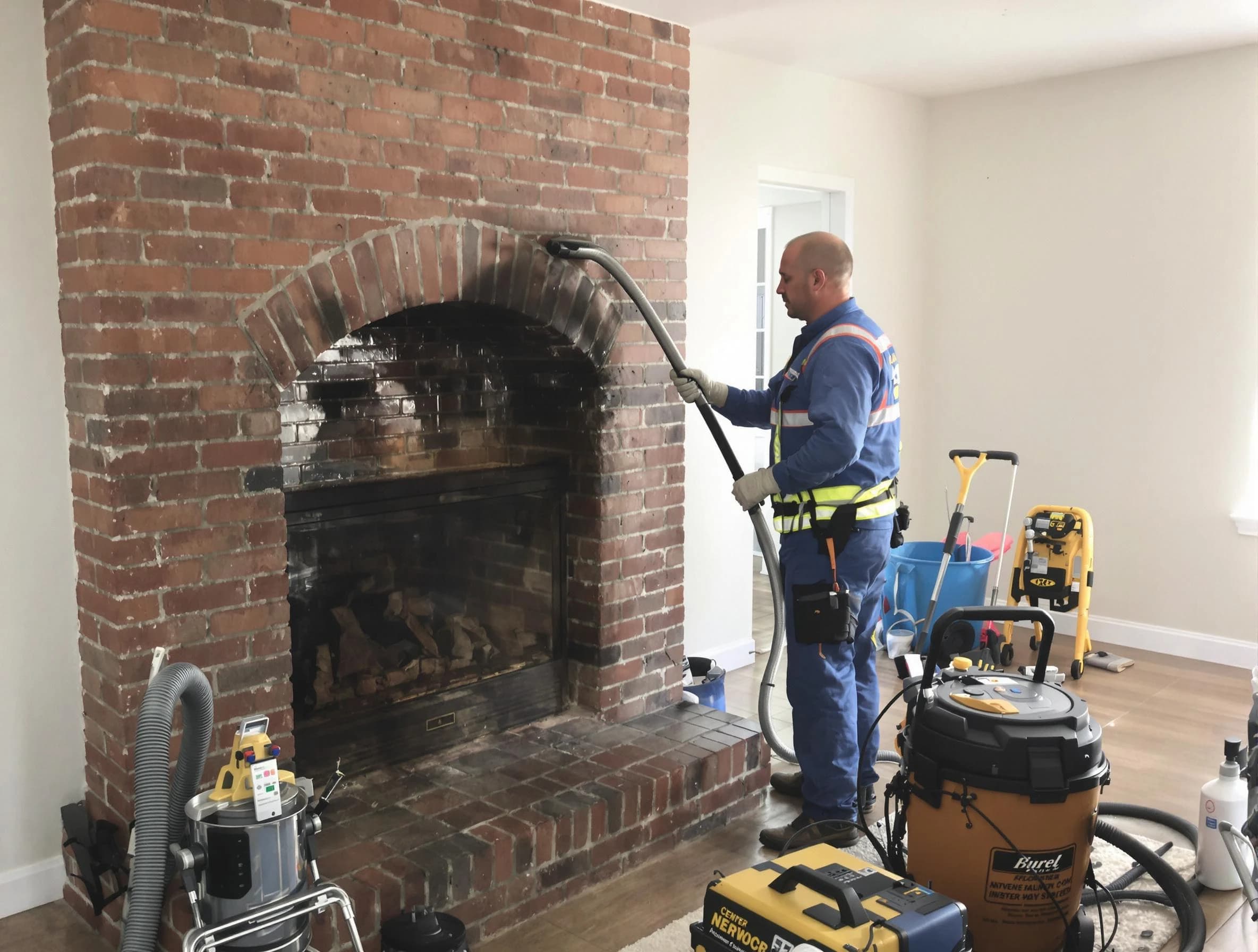 Riverdale Chimney Sweep expert performing detailed chimney sweep in Riverdale, GA