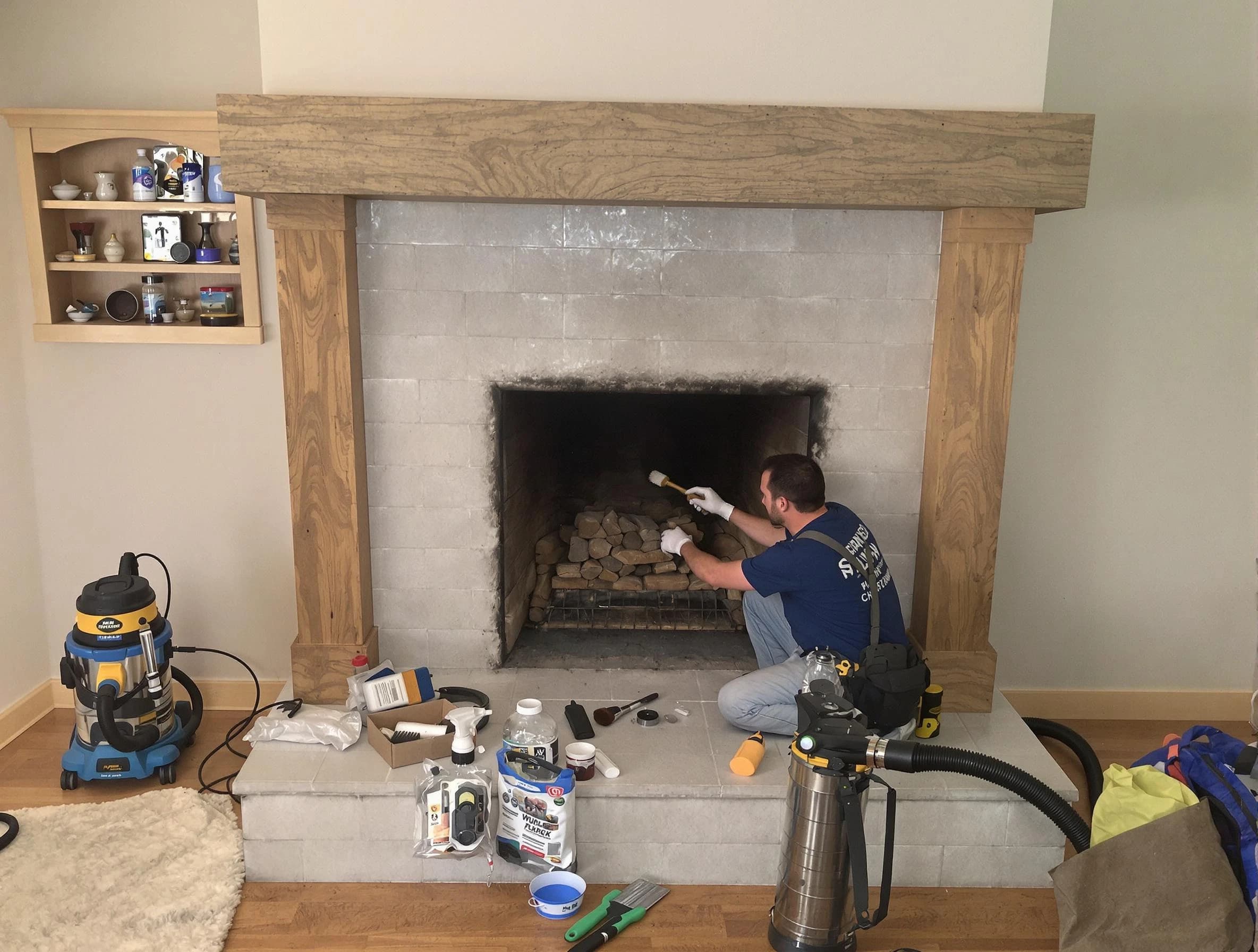 Detailed creosote removal process by Riverdale Chimney Sweep in Riverdale, GA