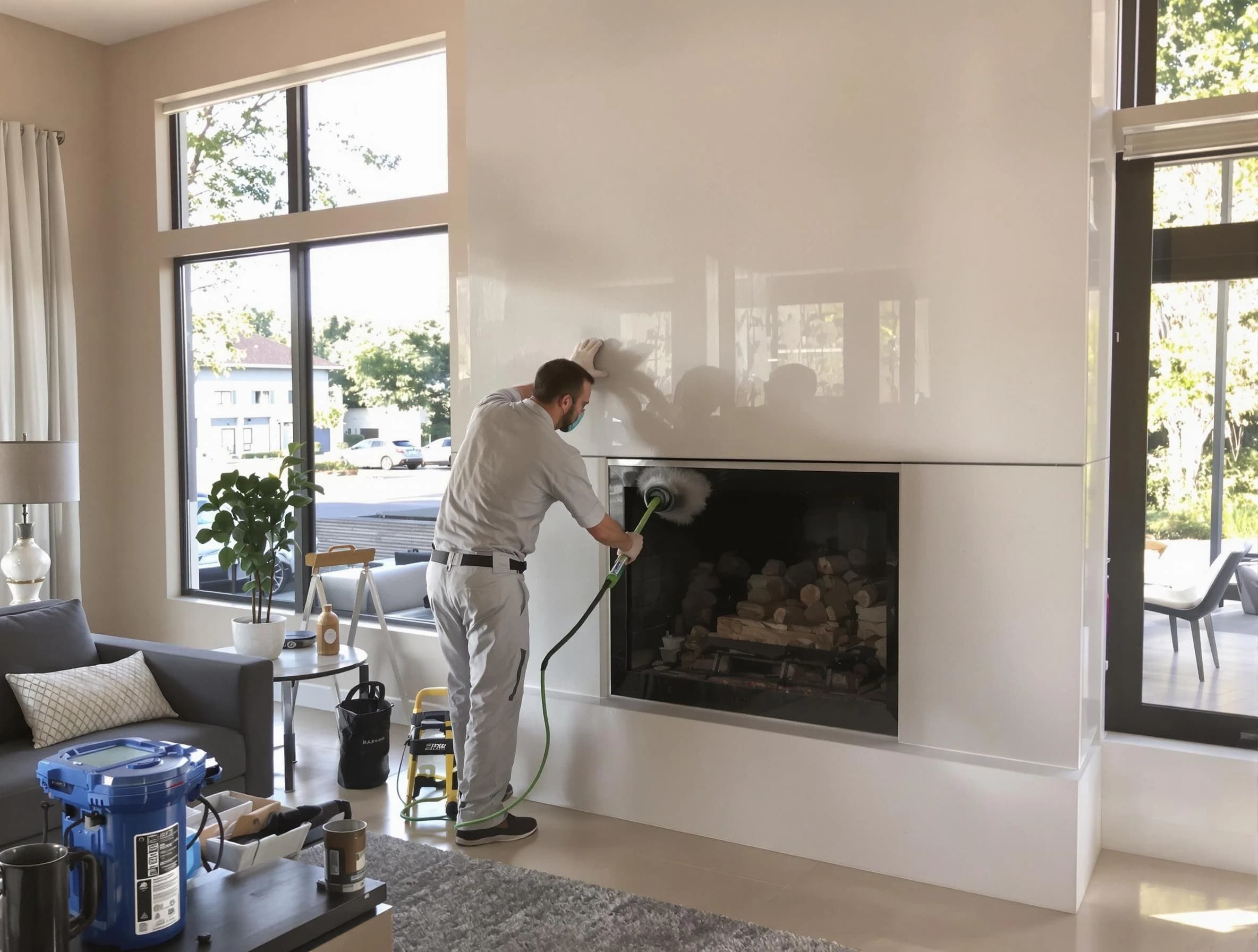 Riverdale Chimney Sweep performing thorough soot removal in Riverdale, GA