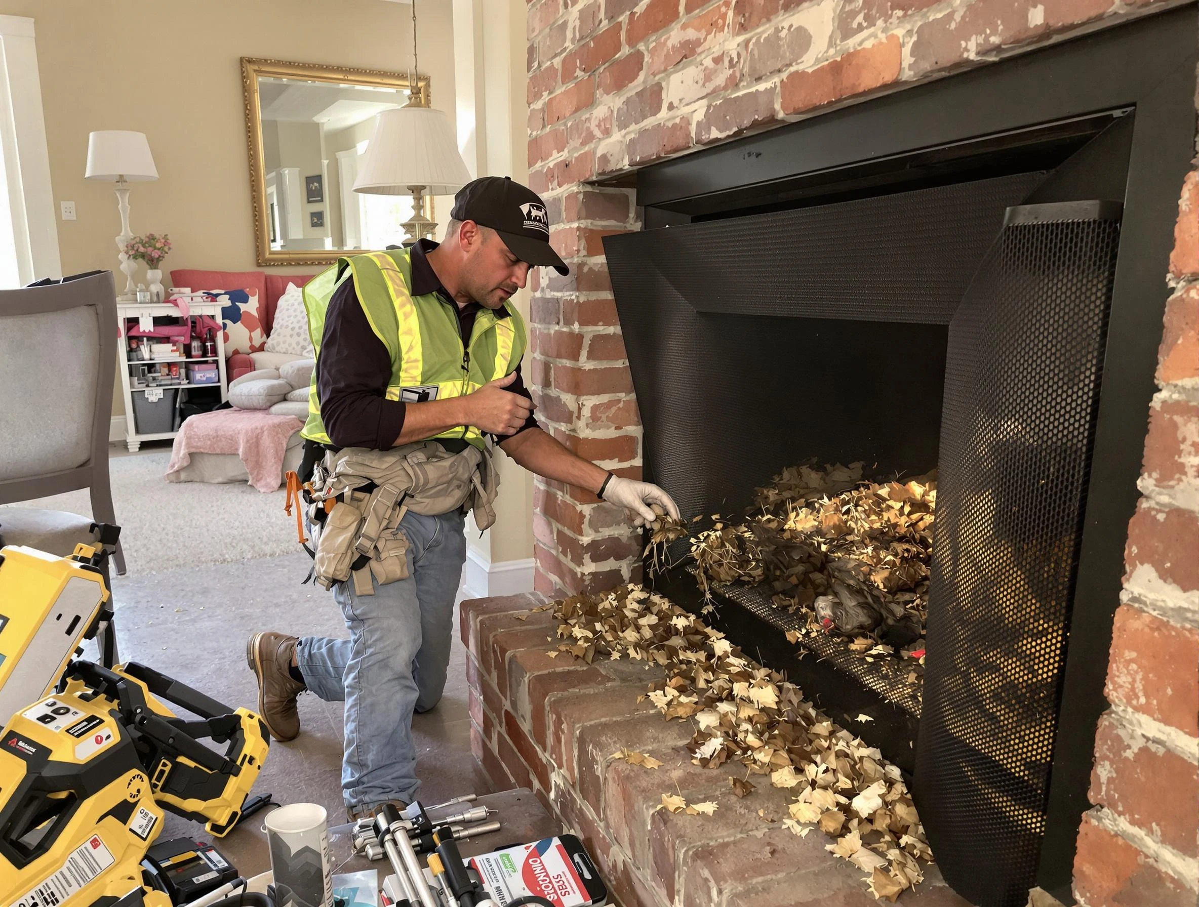 Safe screening installation by Riverdale Chimney Sweep in Riverdale, GA