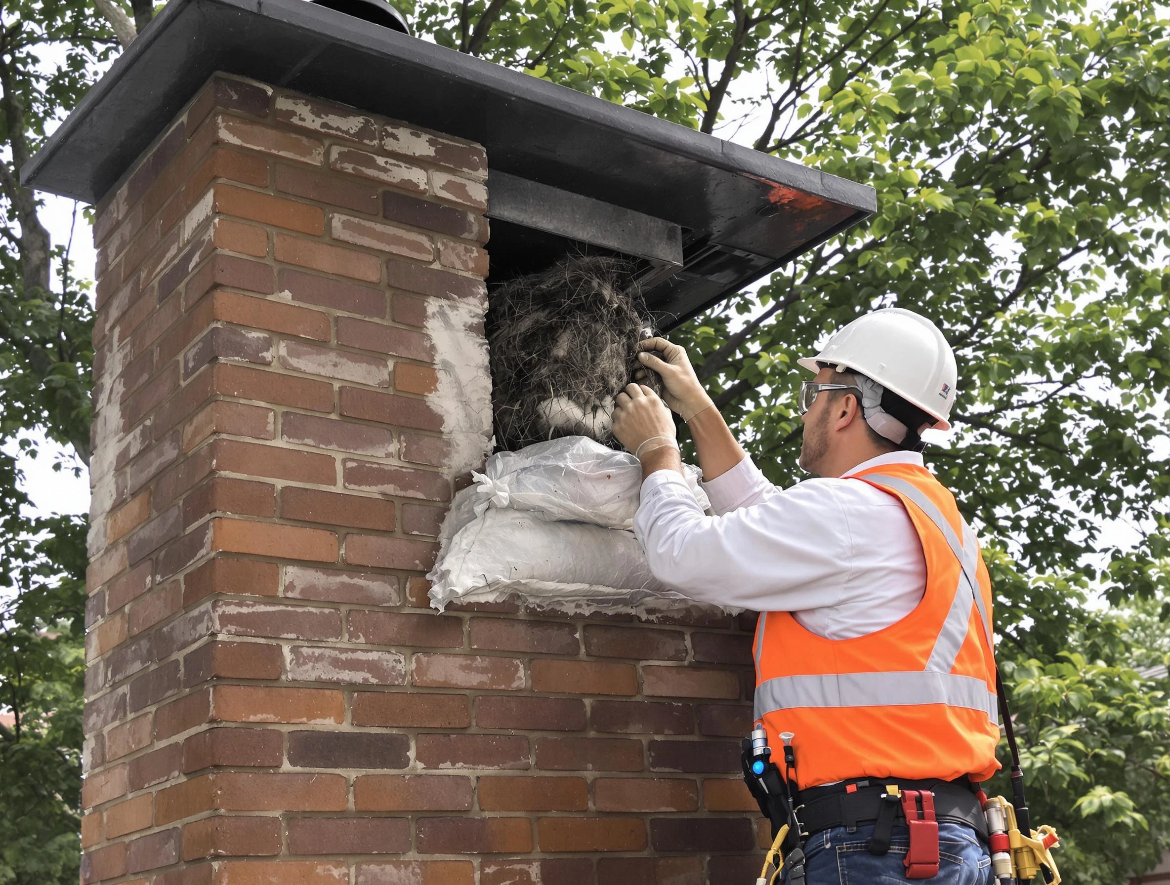 Humane removal of debris and animals by Riverdale Chimney Sweep in Riverdale, GA