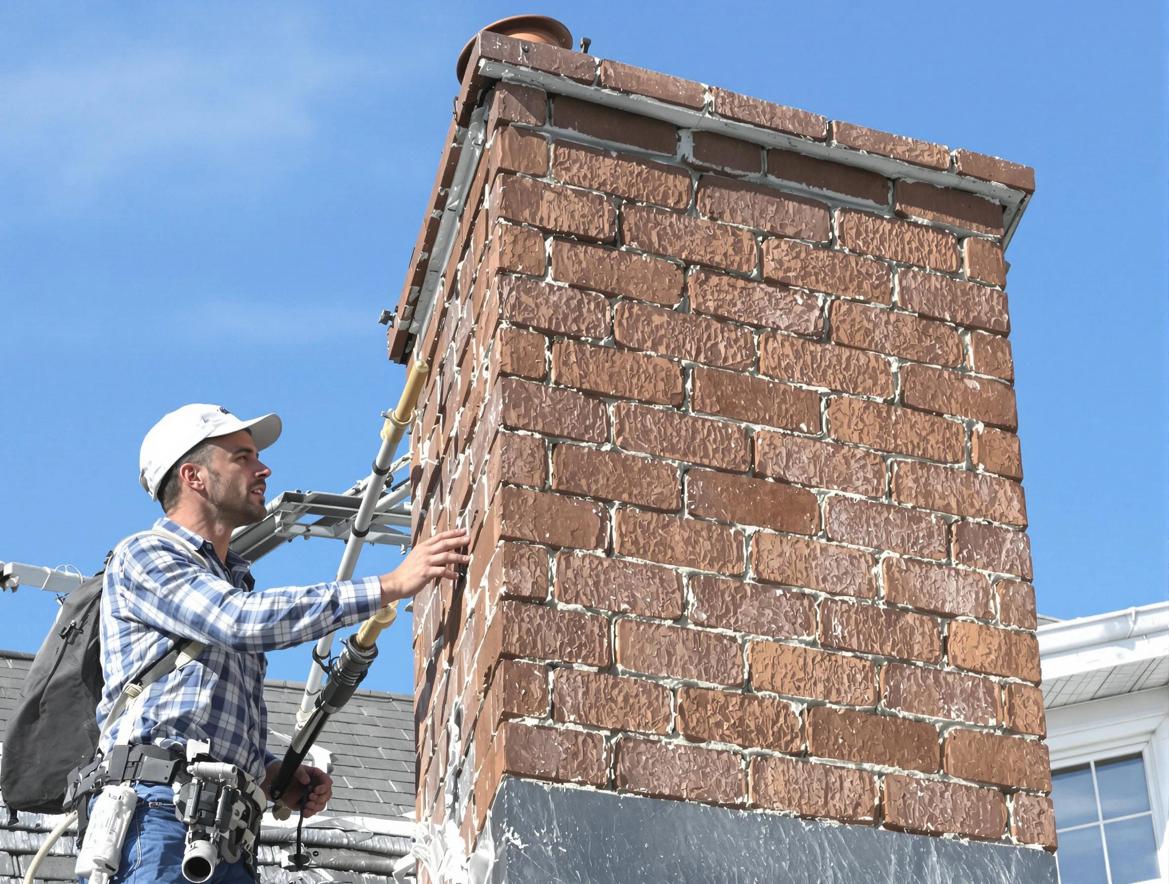 Brickwork for a chimney rebuild by Riverdale Chimney Sweep in Riverdale, GA