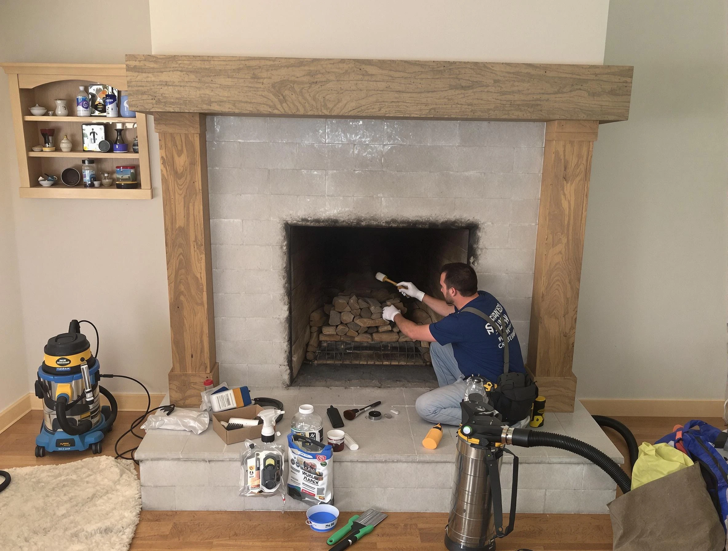 Detailed creosote removal process by Riverdale Chimney Sweep in Riverdale, GA