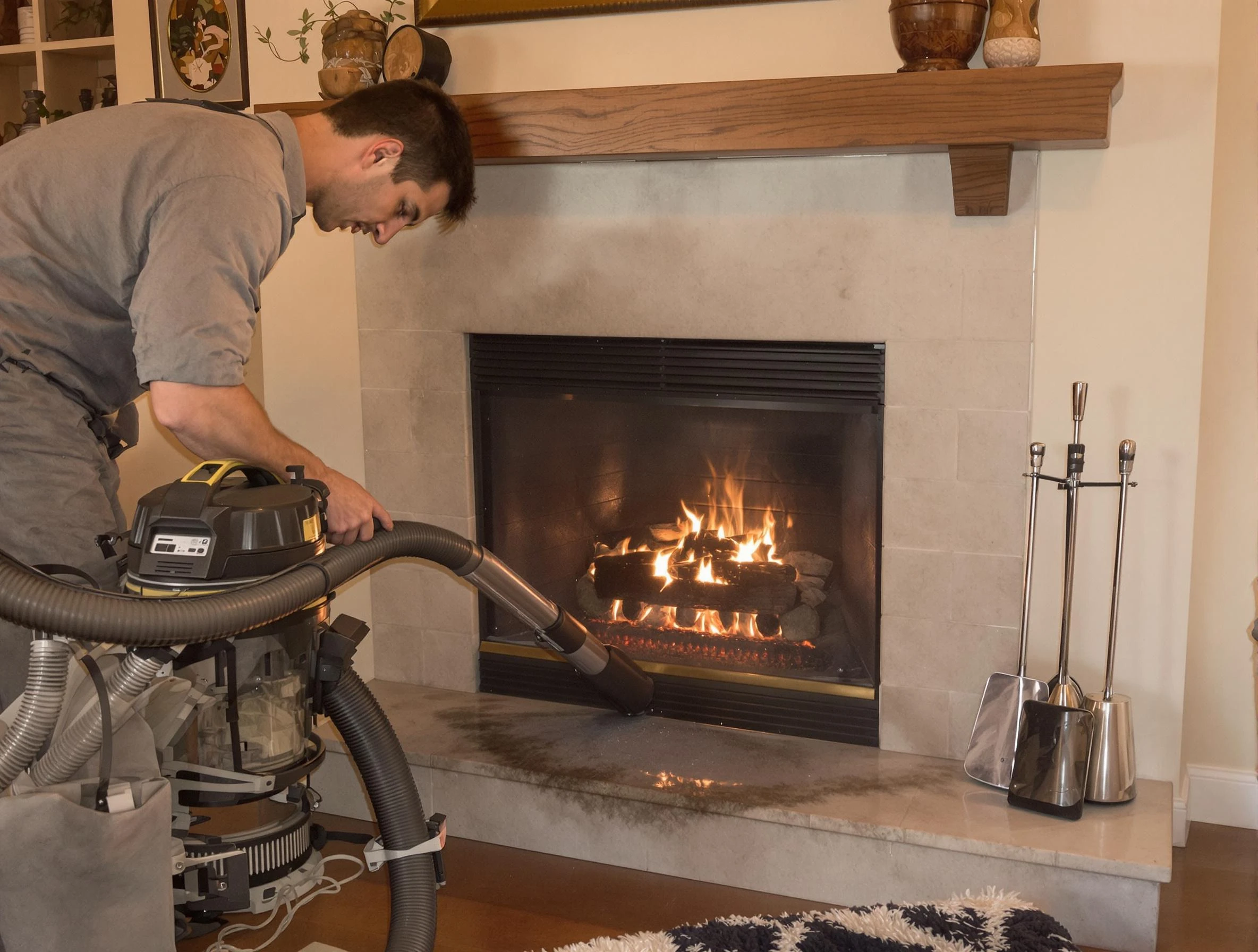 Routine fireplace upkeep by Riverdale Chimney Sweep in Riverdale, GA