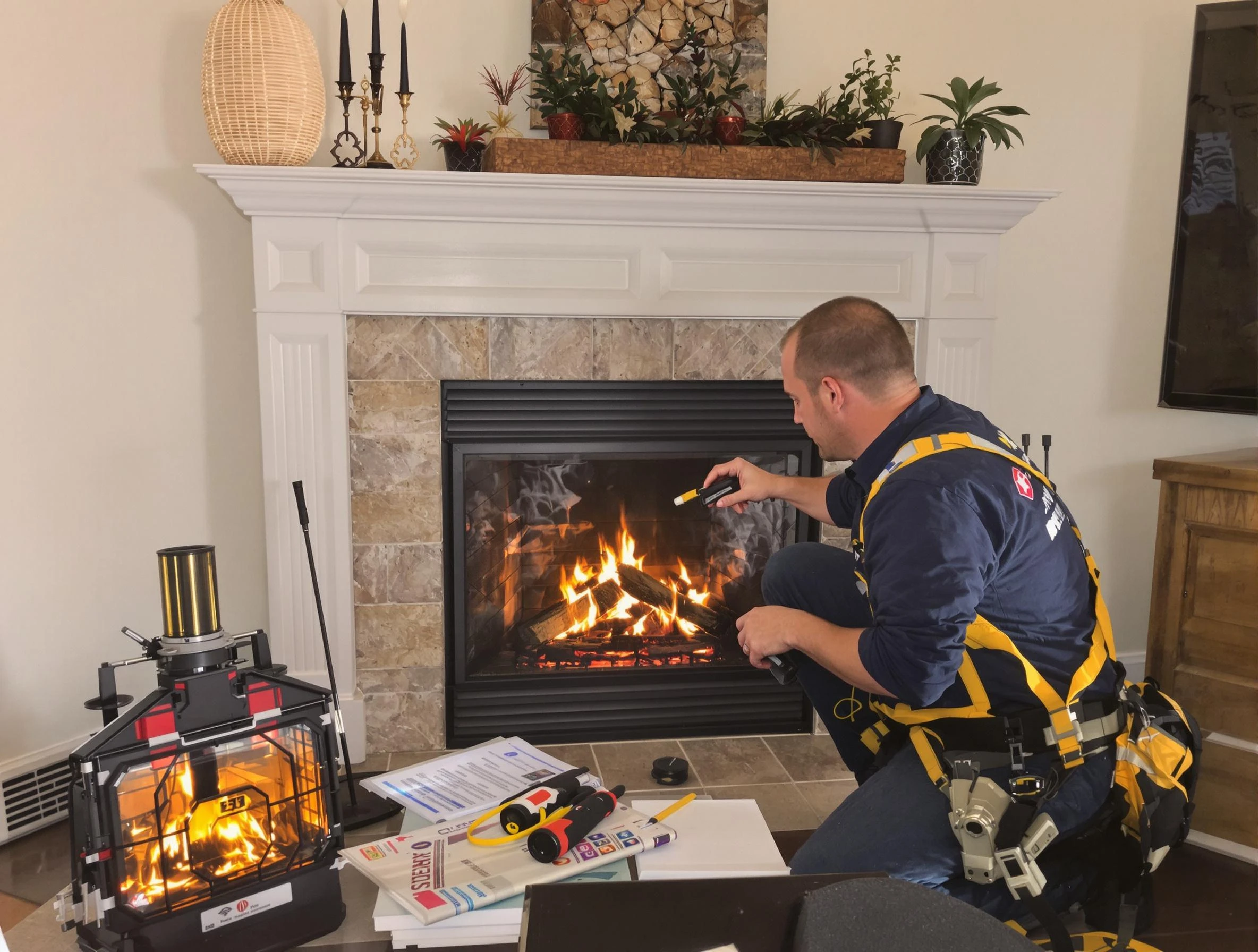 Safety-focused fireplace inspection by Riverdale Chimney Sweep in Riverdale, GA